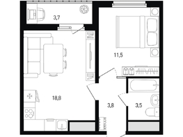 Продается 1-комнатная квартира Ткачева ул, 39.3  м&sup2;, 5132187 рублей