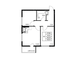 Продается 2-комнатная квартира ЖК Звезда Столицы 2, 48.04  м&sup2;, 8118760 рублей