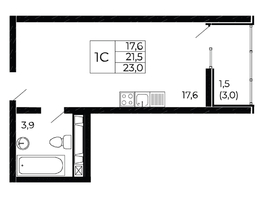Продается Студия Назарько ул, 23.6  м&sup2;, 3799600 рублей
