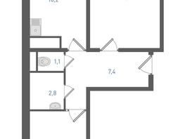 Продается 2-комнатная квартира ЖК Левенцовка Парк, литер 8-14, 52.4  м&sup2;, 7446040 рублей