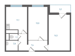 Продается 2-комнатная квартира ЖК Левенцовка Парк, литер 8-14, 54.3  м&sup2;, 7743180 рублей
