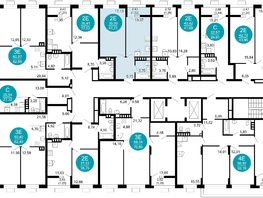 Продается 1-комнатная квартира ЖК 1799, литера 2.1, 41.21  м², 8757125 рублей