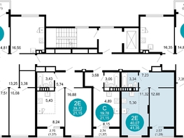 Продается 2-комнатная квартира ЖК 1799, литера 2.2, 41.35  м², 10019105 рублей