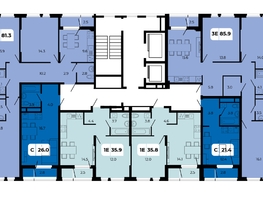 Продается 3-комнатная квартира ЖК Норд-Премьер, корпус 17, 86  м², 10062000 рублей