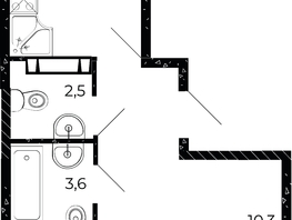 Продается 3-комнатная квартира ЖК Флора, литера 2.1, 64.3  м², 8680500 рублей