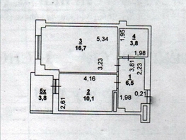 Продается 2-комнатная квартира конной армии 1-й, 40.9  м², 4500000 рублей