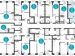 Продается 1-комнатная квартира ЖК 1799, литера 2.1, 43.85  м², 9747855 рублей