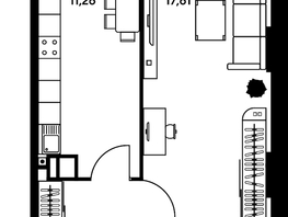 Продается 1-комнатная квартира ЖК Гринсайд, 3.1-3.4, 45.1  м², 6410000 рублей