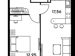 Продается 2-комнатная квартира ЖК Малина Парк, дом 1, 45.15  м², 9460000 рублей