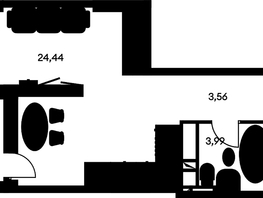 Продается Студия ЖК Культура, дом 1, 35.32  м², 9030000 рублей