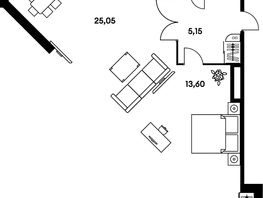 Продается 2-комнатная квартира ЖК Гринсайд, 5.1-5.5, 49.1  м², 8060000 рублей