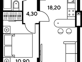 Продается 3-комнатная квартира ЖК Сезоны, 60.1  м², 9515000 рублей