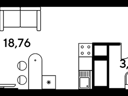 Продается Студия ЖК Малина Парк, дом 4, 24.18  м², 3410000 рублей