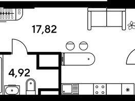 Продается Студия ЖК Малина Парк, дом 4, 24.43  м², 3290000 рублей