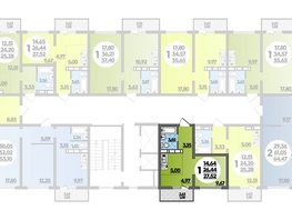 Продается Студия ЖК Платовский, литер 13, 27.52  м², 3489536 рублей