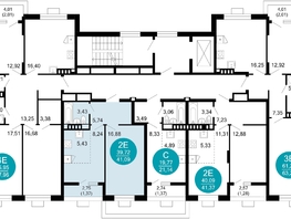 Продается 2-комнатная квартира ЖК 1799, литера 2.2, 41.09  м², 9754766 рублей