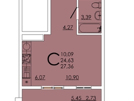 Продается Студия ЖК Frame (Фрейм), 11А, 27.36  м², 5430960 рублей