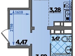 Продается 2-комнатная квартира ЖК Суворовский, литера 1, 41.75 м², 5379999 рублей