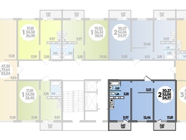 Продается 2-комнатная квартира ЖК Суворовский, литера 1, 54.97  м², 6662364 рублей