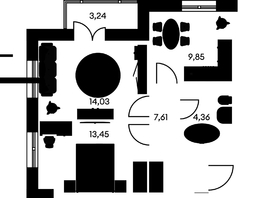 Продается 2-комнатная квартира ЖК Культура, дом 2, 53.28  м², 7440000 рублей