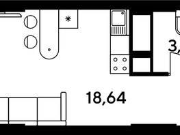 Продается Студия ЖК Малина Парк, дом 4, 24.13  м², 3690000 рублей