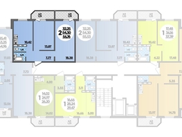 Продается 2-комнатная квартира ЖК Суворовский, литера 23, 56.76  м², 6737412 рублей