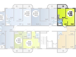 Продается 1-комнатная квартира ЖК Суворовский, литера 23, 37.39  м², 4344718 рублей