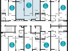 Продается 2-комнатная квартира ЖК 1799, литера 2.1, 71.54  м², 12784198 рублей