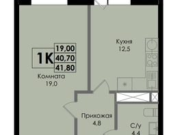 Продается 1-комнатная квартира ЖК Botanika (Ботаника), дом 1, 41.8 м², 6729800 рублей