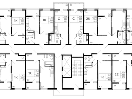 Продается 1-комнатная квартира ЖК Флора, литера 2.1, 35.1 м², 5545800 рублей
