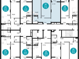 Продается 2-комнатная квартира ЖК 1799, литера 2.1, 71.47 м², 12389194 рублей