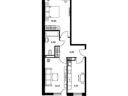 Продается 2-комнатная квартира ЖК Гринсайд, 5.1-5.5, 50.01 м², 6330000 рублей