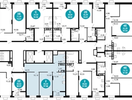 Продается 2-комнатная квартира ЖК 1799, литера 2.3, 67.68 м², 11950124 рублей