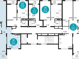 Продается 2-комнатная квартира ЖК 1799, литера 1.1, 68.78  м², 13875110 рублей