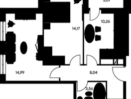 Продается 2-комнатная квартира ЖК Культура, дом 1, 55.82 м², 11150000 рублей