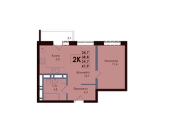Продается 2-комнатная квартира ЖК ACADEMIA (Академия), 39.7  м², 6272600 рублей