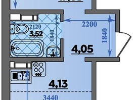 Продается 2-комнатная квартира ЖК Суворовский, литера 23, 43.04  м², 5625567 рублей