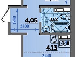Продается 2-комнатная квартира ЖК Суворовский, литера 23, 43.04  м², 5655695 рублей