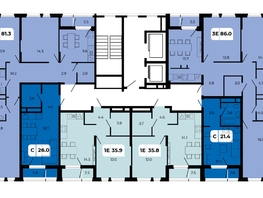 Продается 1-комнатная квартира ЖК Норд-Премьер, корпус 17, 35.8 м², 5083600 рублей