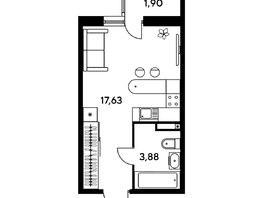 Продается Студия ЖК Малина Парк, дом 1, 23.6 м², 4170000 рублей