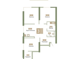 Продается 3-комнатная квартира ЖК Солнечный парк, дом 6, 63.5  м&sup2;, 9842500 рублей