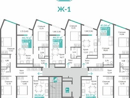 Продается 3-комнатная квартира ЖК Барбарис, 79.36  м&sup2;, 12105812 рублей