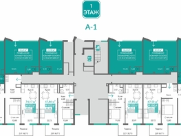 Продается 1-комнатная квартира ЖК Барбарис, 43.16  м&sup2;, 7534511 рублей