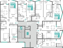 Продается 1-комнатная квартира ЖК Подсолнух, 43.71  м&sup2;, 7563578 рублей