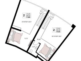 Продается Апартамент АК Атлантис Космос Крым, 71.8  м&sup2;, 41414240 рублей