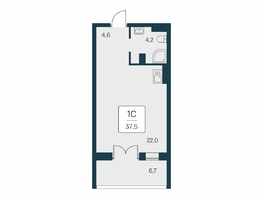 Продается Студия ЖК Вилла Маяк, дом 3, 37.5  м&sup2;, 12280000 рублей